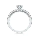 Pierścionek białe złoto z diamentami